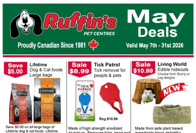 Ruffin's Pet Centre Flyer May 7 to 31