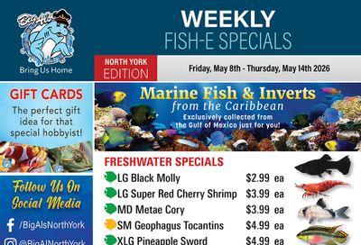 Big Al's (North York) Weekly Specials May 8 to 14