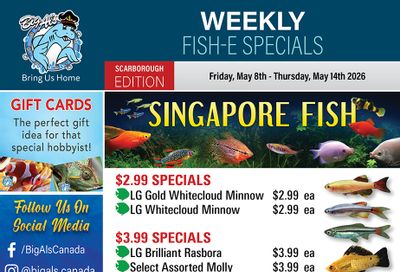 Big Al's (Scarborough) Weekly Specials May 8 to 14