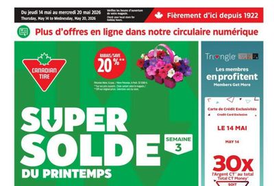 Canadian Tire (QC) Flyer May 14 to 20