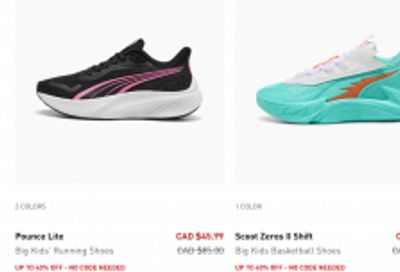 Puma Canada: Sale up to 40% off