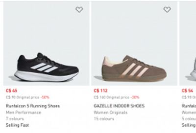 Adidas Canada: Adidas Favourites up to 40% off + Extra 30% off with Promo Code