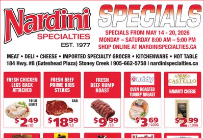 Nardini Specialties Flyer May 14 to 20