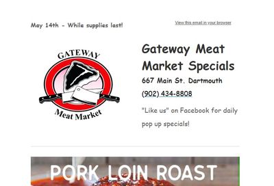 Gateway Meat Market Flyer May 14 to 20