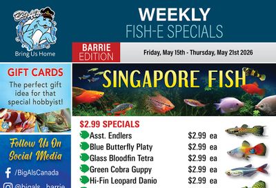 Big Al's (Barrie) Weekly Specials May 15 to 21