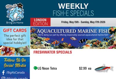 Big Al's (London) Weekend Specials May 15 to 17