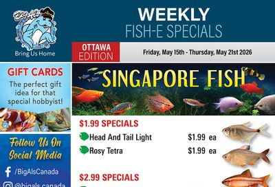 Big Al's (Ottawa) Weekly Specials May 15 to 21