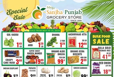 Sanjha Punjab Grocery Store Flyer May 15 to 21