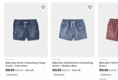 Carter’s OshKosh B’gosh Canada: up to 50% off Sitewide + Extra 10% off Today Only with Promo Code