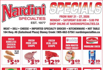 Nardini Specialties Flyer May 21 to 27