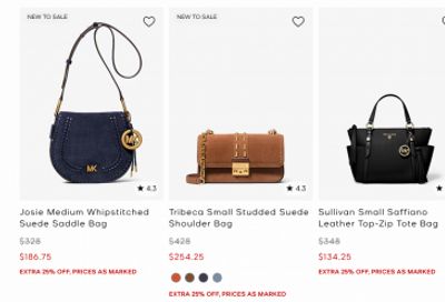 Michael Kors & Outlet Canada: Extra 25% off Sale + Extra 20% off Outlet