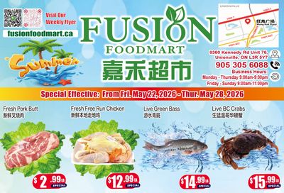 Fusion Supermarket (Unionville)  Flyer May 22 to 28