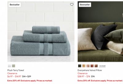 Pottery Barn Canada: Warehouse Sale up to 60% off + Extra 20% off Select Styles