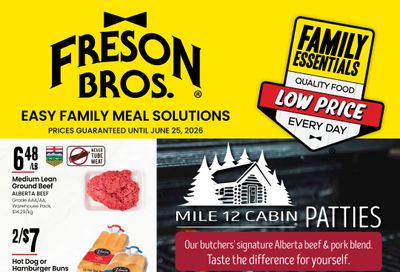 Freson Bros. Family Essentials Flyer May 29 to June 25