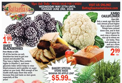 Battaglia's Marketplace Flyer May 27 to June 2