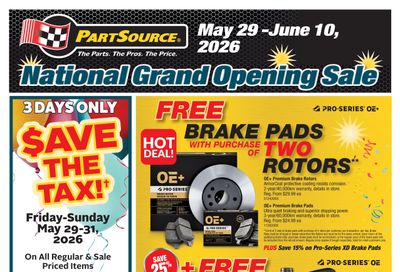 PartSource Flyer May 29 to June 10