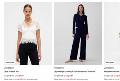 Gap Canada: 20-50% off Vacation Looks + Extra 50% off Sale