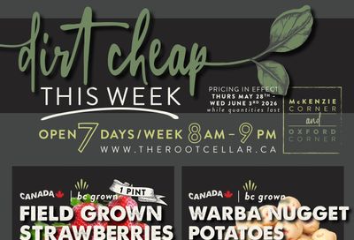 The Root Cellar Flyer May 28 to June 3