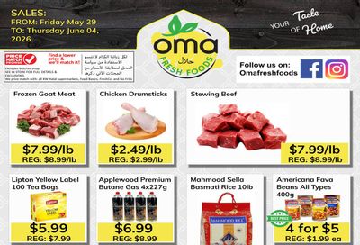Oma Fresh Foods Flyer May 29 to June 4