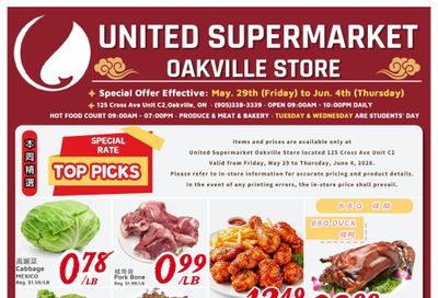 United Supermarket (Oakville) Flyer May 29 to June 4