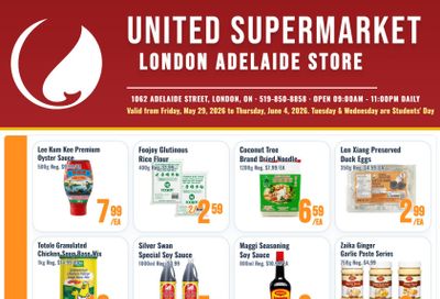 United Supermarket (London) Flyer May 29 to June 4
