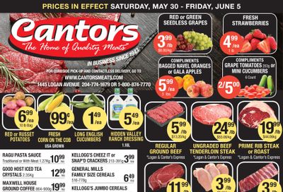 Cantor's Meats Flyer May 30 to June 5