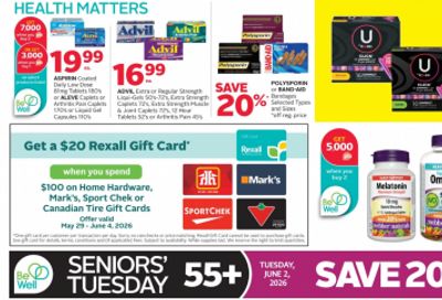 Rexall Canada Father’s Day Gift Card Deal: Get a $20 Rexall Gift Card When You Spend $100 on Canadian Tire Gift Cards and More