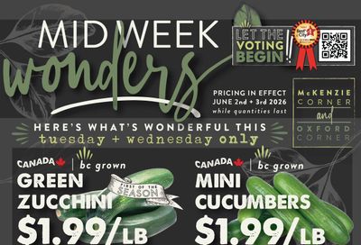 The Root Cellar Mid-Week Flyer June 2 and 3
