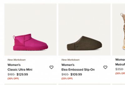 UGG Canada: Sale up to 70% off + Free Shipping
