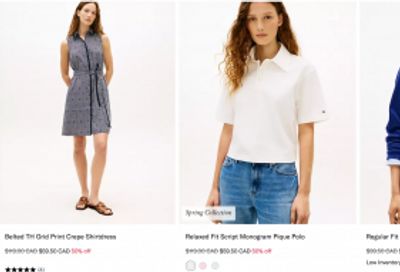 Tommy Hilfiger Canada: 50% off Dresses and Shirts + Sale up to 60% off