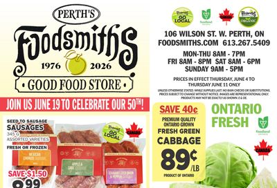 Foodsmiths Flyer June 4 to 11