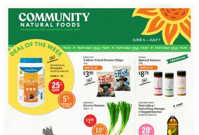 Community Natural Foods Flyer June 4 to July 1