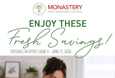 Monastery Bakery Flyer June 4 to 17