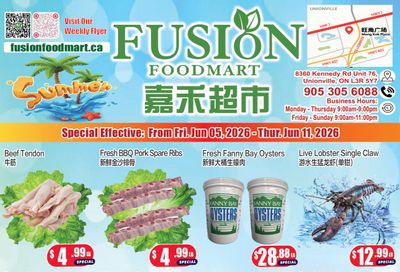 Fusion Supermarket (Unionville)  Flyer June 5 to 11