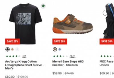 MEC Mountain Equipment Company Canada: Watersports Week up to 30% off + Sale up to 70% off