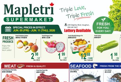 Mapletri Supermarket Flyer June 5 to 11