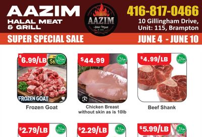 Aazim Halal Meat & Grill Flyer June 4 to 10