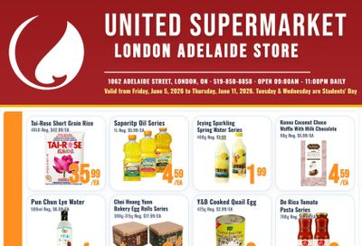 United Supermarket (London) Flyer June 5 to 11
