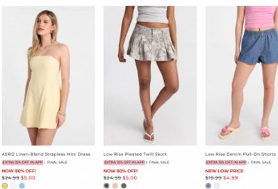 Bluenotes and Aeropostale Canada: Buy One Get One 50% off New Arrivals + Clearance up to 80% off