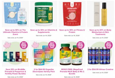 Well.ca: Ultimate Vitamins and Protein Event up to 30% Off + Weekly Deals