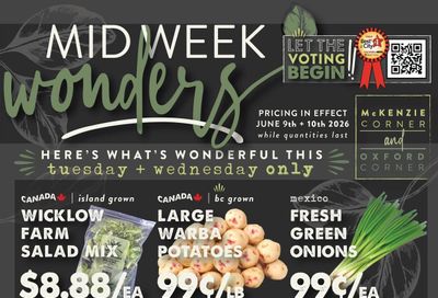 The Root Cellar Mid-Week Flyer June 9 and 10