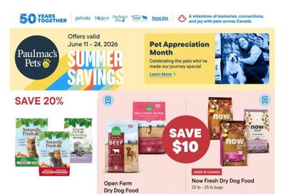 Paulmac's Pets Flyer June 11 to 24