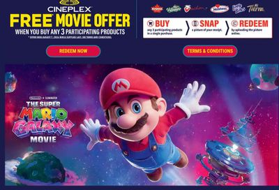 Cineplex Canada: The Super Mario Galaxy Movie Free Ticket Offer