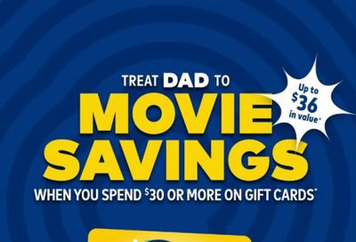 Cineplex Canada: $36 in Savings When You Purchase a $30 Gift Card