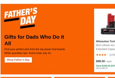 The Home Depot Canada: Father’s Day Gifts up to 50% off