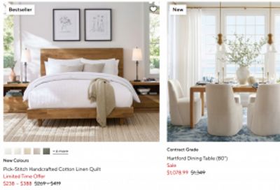 Pottery Barn Canada: Summer Sale up to 60% off