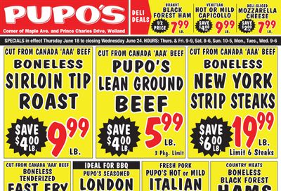 Pupo's Food Market Flyer June 18 to 24