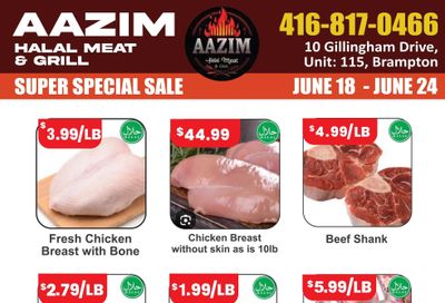 Aazim Halal Meat & Grill Flyer June 18 to 24