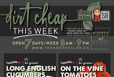 The Root Cellar Flyer June 18 to 24