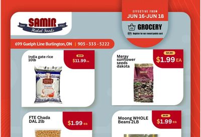 Samir Supermarket (Burlington) Flyer June 16 to 18